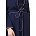 Printed Shrug with Inner abaya- Navy Blue